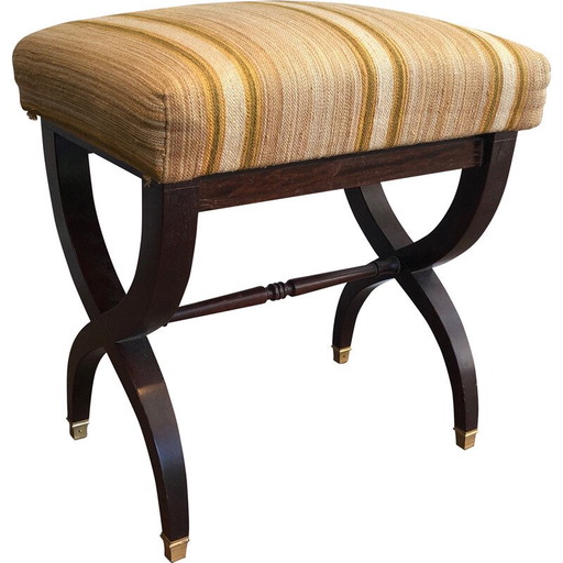 Taburete vintage de caoba, 1950