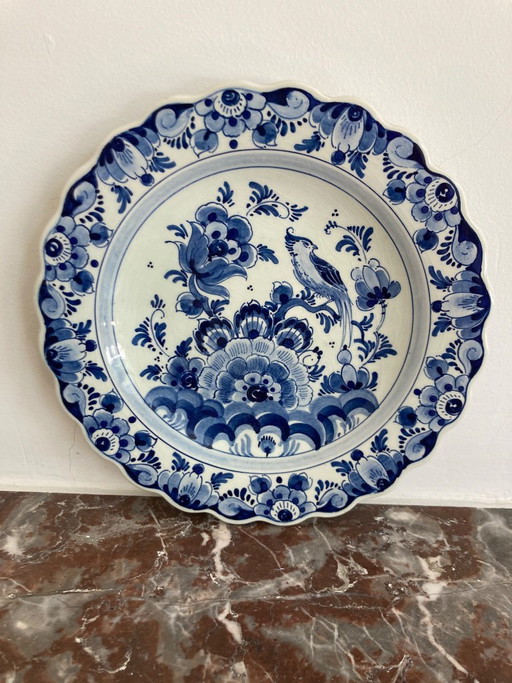 Delfts Blauw Bord Schoonhoven Geschulpte Rand – tafelwaar, Ceramic