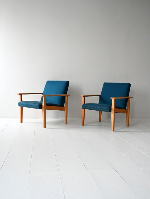 Paar vintage Bruksbo fauteuils, Noorwegen