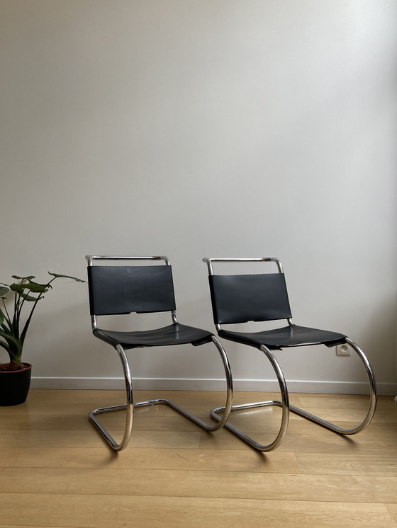 Image 1 of 2X Im Stil von MR10 Mies van der Rohe Knoll Stühle
