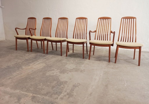6 sedie da pranzo danesi di metà secolo di Schou Andersen