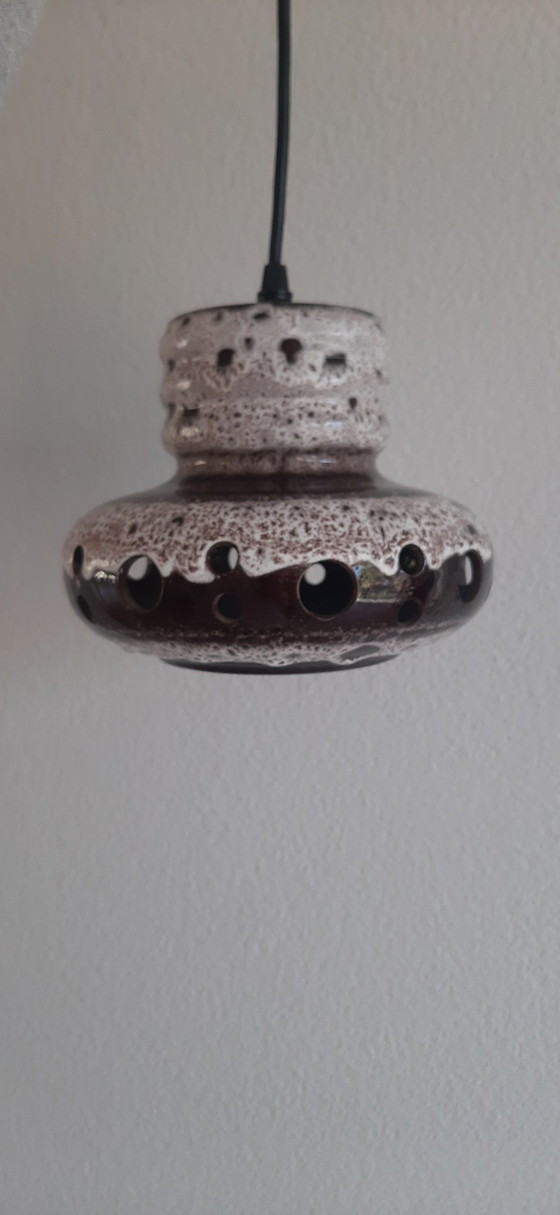 Herda Fat Lava Pendant Lamp, 70s vintage ceramic (photo 6 of 10)