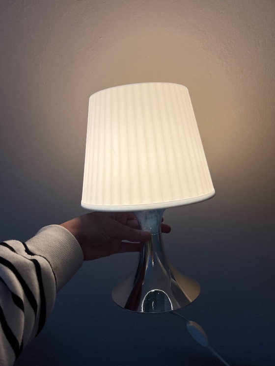 Image 1 of Ikea vintage lamp Lampan wit zilver