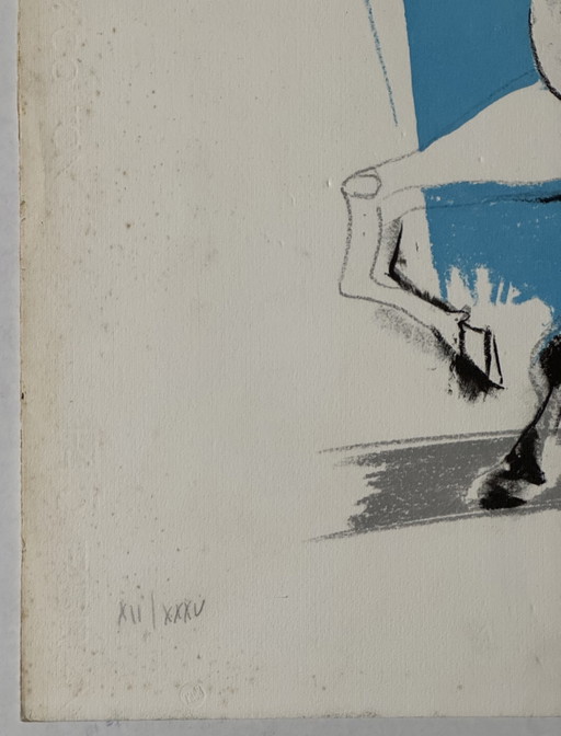 Sandro Trotti Silkscreen Print, 50x70cm, Trotting, Modern Art – lithos zeefdrukken, Paper (photo 2 of 5)