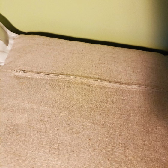 Image 1 of Ensemble de 4 coussins de chaise de luxe - monogramme doré et cantonnière