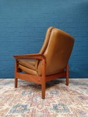 2x Vintage Design Fauteuils Met 1x Voetenbank, Deens Design, Jaren 60