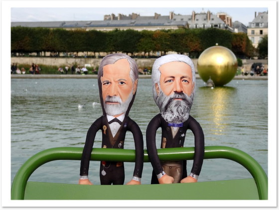 Image 1 of Jules Verne-cadeau | Cadeau voor boekenliefhebbers | Steampunk literaire decoratie | Handgemaakte Jules Verne-kunstpop