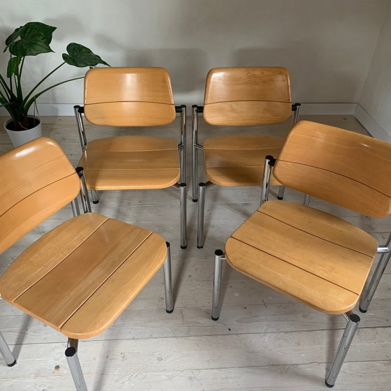 Vintage office chairs Martin Stoll – Dining chairs, Chrome (photo 4 of 14)