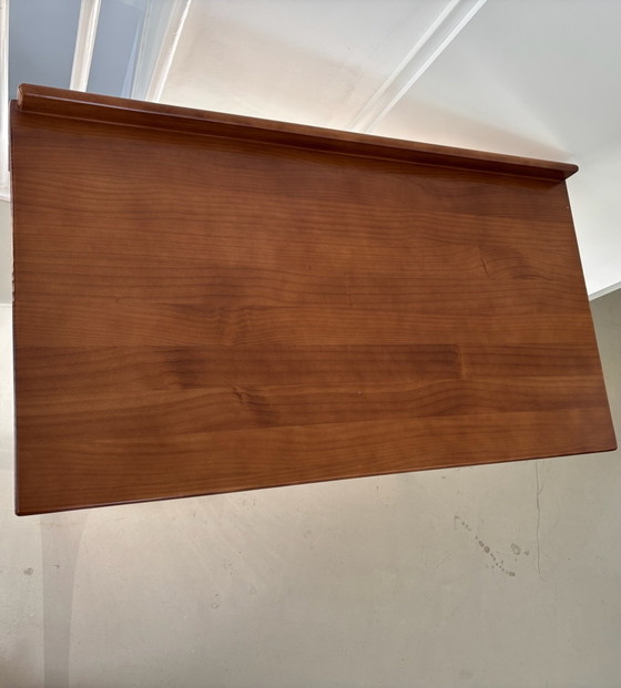 Skandinavischer Design-Schreibtisch – Chrom, Holz (photo 3 of 5)