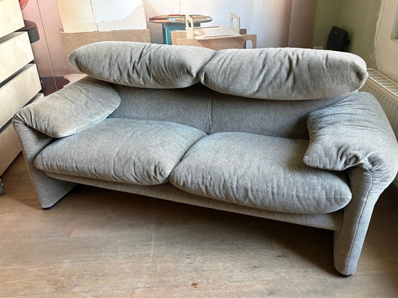 Canapé 2 places Cassina Maralunga (165 cm de largeur) rayé – Canapés 2 places, Cotton, Textile (photo 6 of 7)