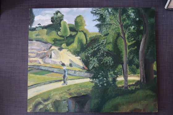 Image 1 of Vintage Oil on Canvas Painting - 20th Century 24" x 20" (2C09)