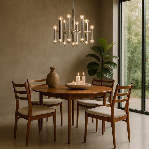 4 chaises de salle à manger vintage Topform en palissandre, années 1970