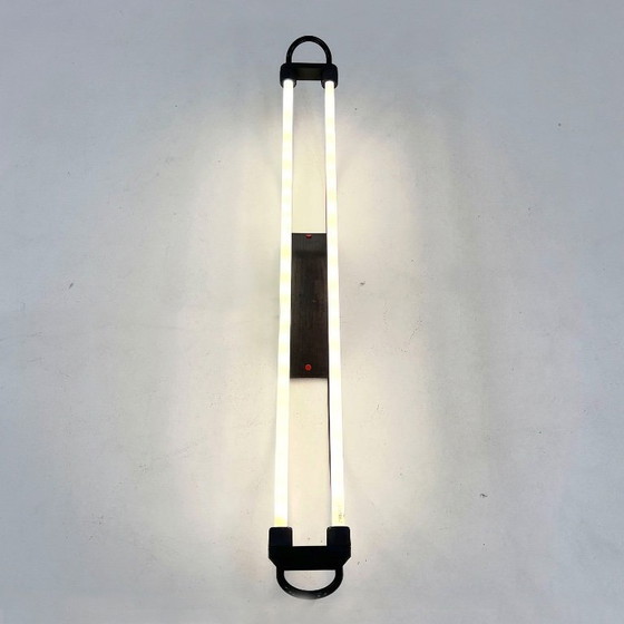 Image 1 of Arced Black Neon Wall Lamp by Gian N. Gigante for Zerbetto, 1980s