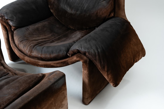 Image 1 of Saporiti Italia P60 armchair with ottoman Vittorio Introini