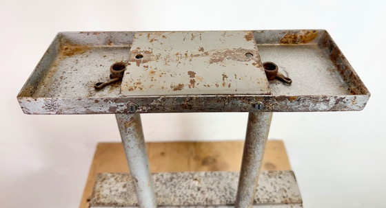 Image 1 of Reloj de techo industrial cuadrado de doble cara de Pragotron, década de 1970