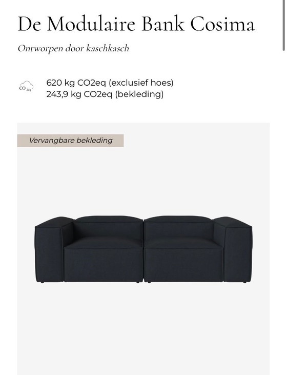 Bolia Cosima Canapés modulables, Canapés 2 places, Textile, Bleu, Modern (photo 3 sur 5)