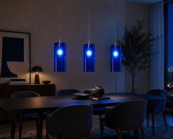 Kartell Easy Pendant Lamp by Ferruccio Laviani – Blue – Italy, 2003 – Plastic (photo 3 of 5)