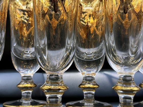Image 1 of SC Line Art Glassware – Set of 6 crystal glasses decorated in 24k gold 