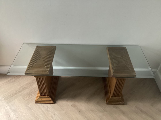 Image 1 of MESA AUXILIAR DE RATÁN ESTILO LÁPIZ GABRIELLE CRESPI