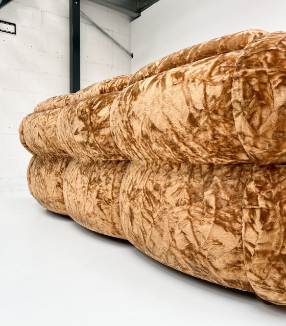 Image 1 of Italian vintage velvet sofa and sofa bed, 1970s