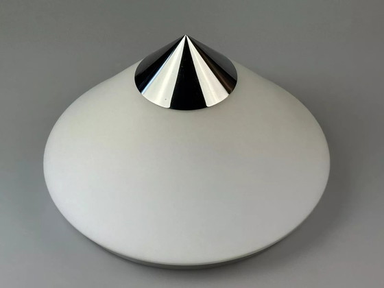 Image 1 of 60s 70s ceiling lamp wall lamp by Limburg Leuchten Germany glass chrome