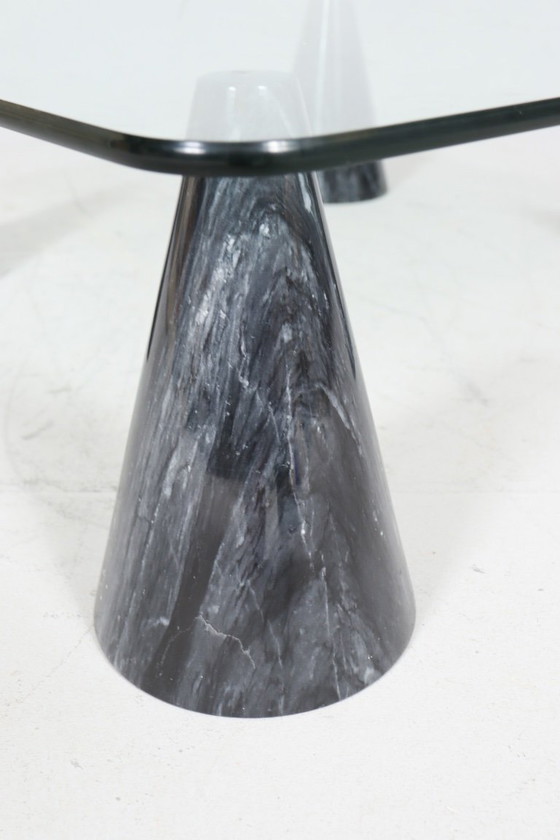 Image 1 of  Coffee Table/Table basse, marbre dans le style de Massimo Vignelli, Italie, années 1980