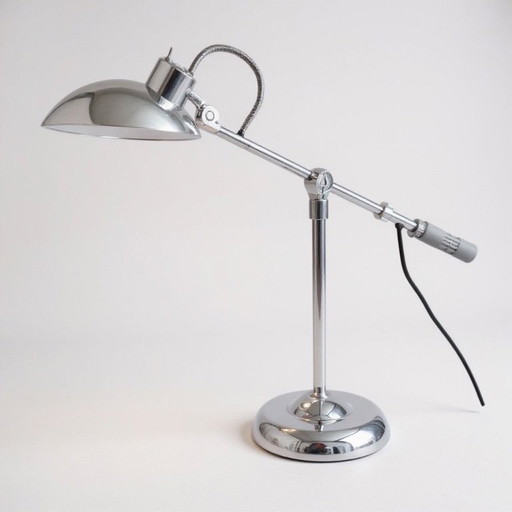 Mid-Century Modern Chrome Adjustable Desk Lamp by Yasuaki Sasamoto for Dulton Co., Japan, 1970sMid-Century Modern Chrome Adjusta
