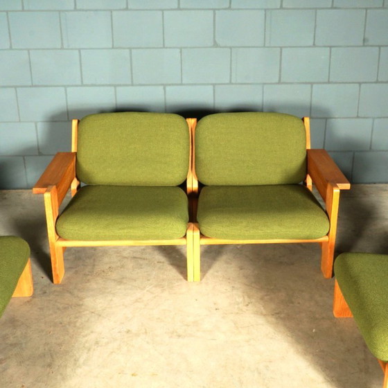 Image 1 of Salon/groupe de sièges modulable vintage – vert – années 1970