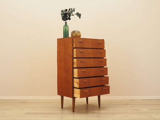 Image 1 of Teak chest of drawers, Danish design, 1970s, made in Denmark