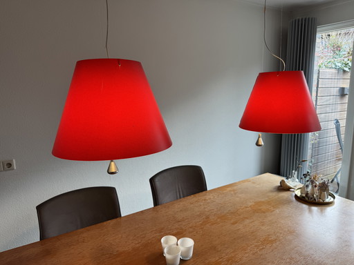 2 x Luceplan Constanza Sospensione Alu-Lampen