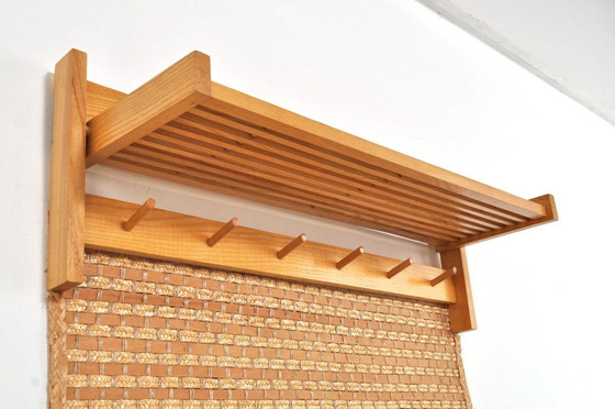 Image 1 of Wandgarderobe aus Rattan mit separatem Schuhregal