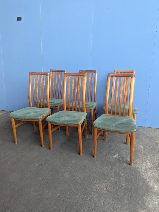 Image 1 of Set of 6 vintage teak chairs - Schou Andersen - Denmark