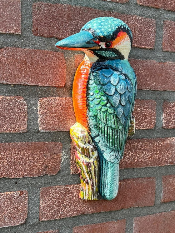 Image 1 of Martin pescatore in ghisa colorato