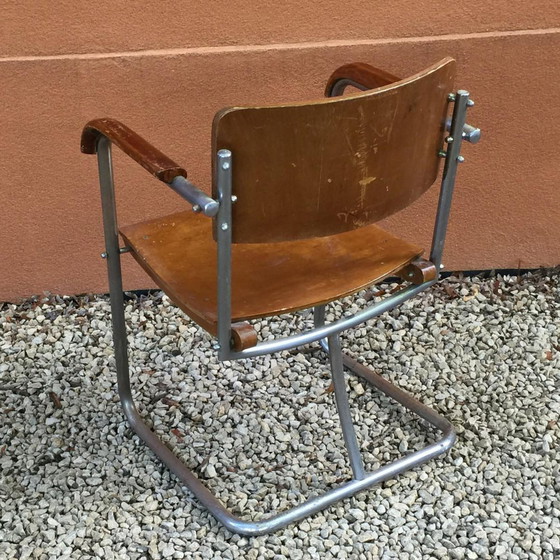 Poltrona modernista nello stile di Marcel Breuer, anni '30 – Poltrone, Wood, Art Deco (photo 3 of 5)