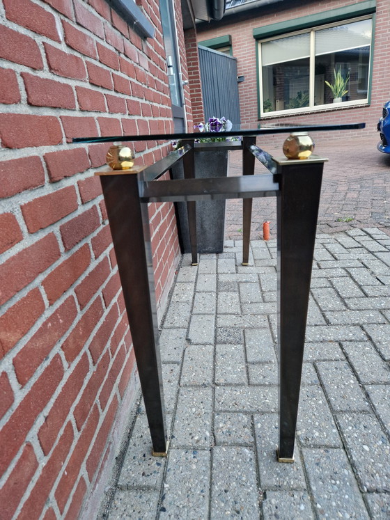 Image 1 of Mesita auxiliar de estilo Hollywood Regency/Art Deco, década de 1980.