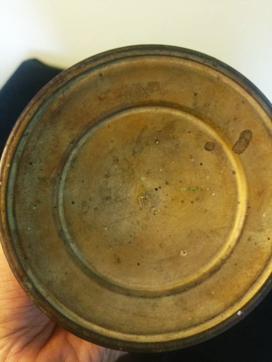 Image 1 of candelabro Bezalel Jerusalem unico - bronzo multitono - Boris Schatz (ca 1920)