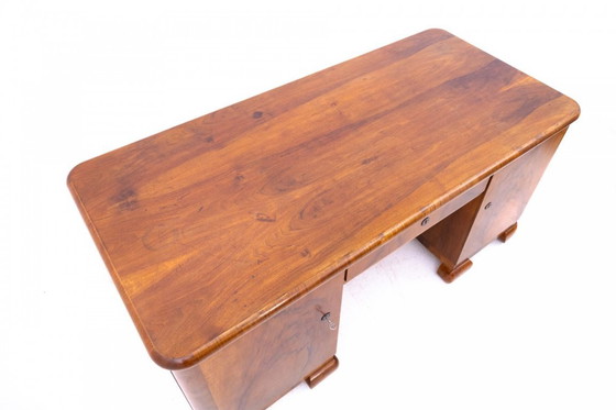 Image 1 of Art Deco desk, Poland, circa 1940.
