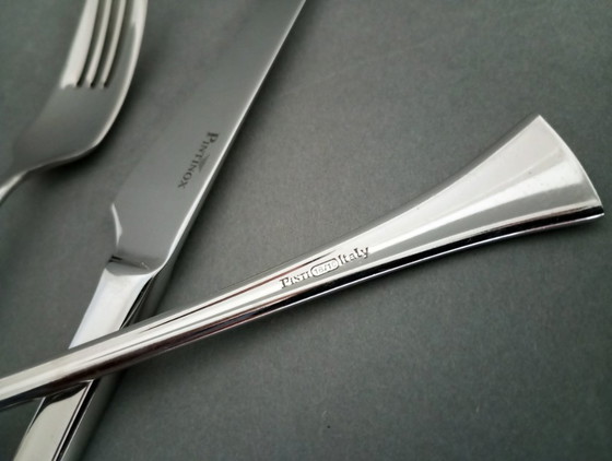 Image 1 of Rare ensemble de couverts design futuriste Giacomo Pinti, années 1990, Italie Pintinox