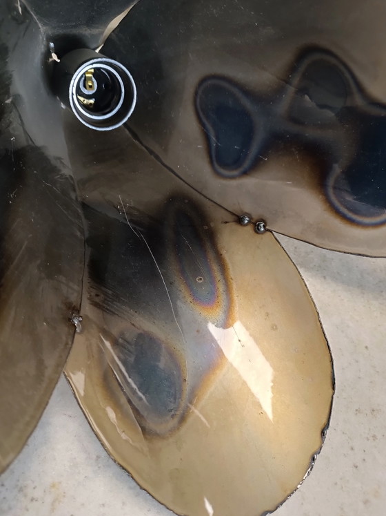 Image 1 of Set di 2 lampade a sospensione in metallo a forma di fiore