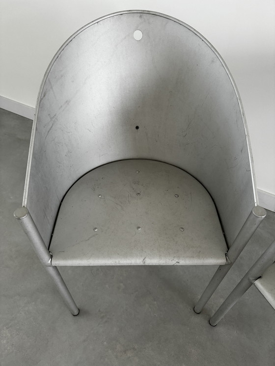 Image 1 of 2x Philippe Starck Costes Aluminium Stoelen