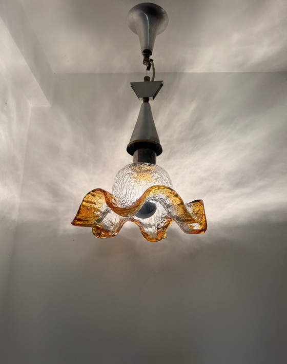 Image 1 of Murano glass flower chandelier, 1970s