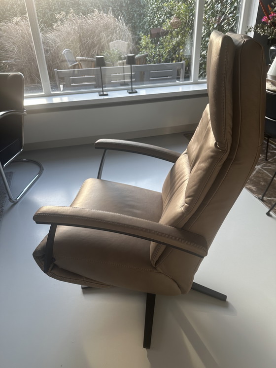 Image 1 of Sillón reclinable de cuero Design Montel con ajuste eléctrico de 2 motores