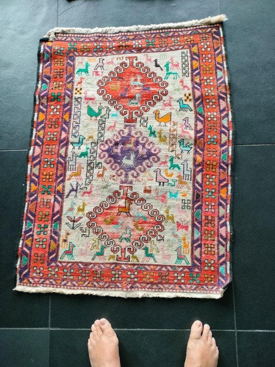 Image 1 of Tapis en soie 96x73 cm