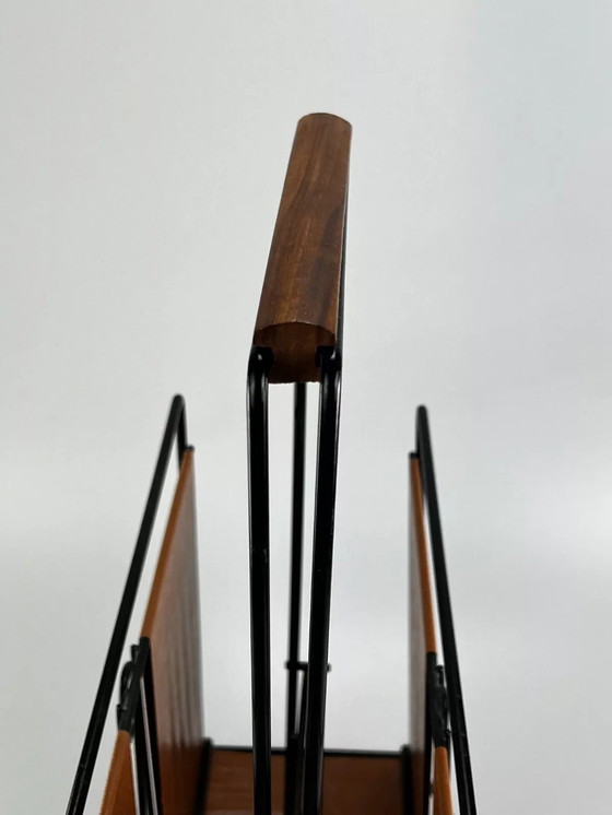 Image 1 of 60's 70's Porte-revues Métal Teck Mid Century Design