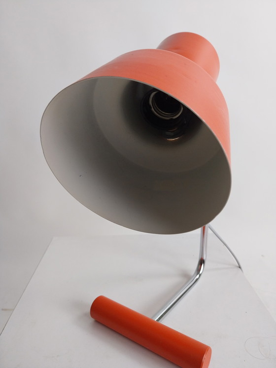 Image 1 of 1 x set oranje tafellampen Door Josef Hurka voor Napako 1970's  Tsjechoslowakije 