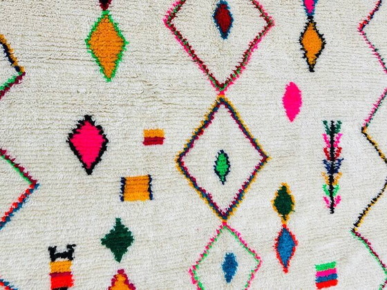 Tappeto in lana bianca decorato 200cm x 300cm – Tappeti, Wool, Modern (photo 3 of 8)