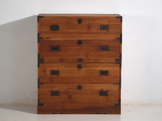 Antique Japanese Tansu Merchant's Chest of Drawers - Taishō / Showa Period (c. ) #36 – Iron (photo 29 of 40)