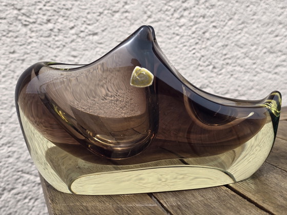 Image 1 of Drie hoogwaardige vintage glasobjecten van Miloslav Klinger voor Železný Brod Sklo (ZBS), Tsjechoslowakije, jaren 60.