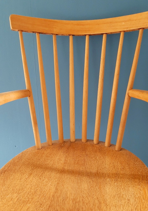 Midcentury spijlenstoel jaren '60 Pastoe – Stoelen / fauteuils, Wood (photo 21 of 24)