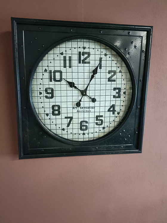 Image 1 of horloge de gare en métal